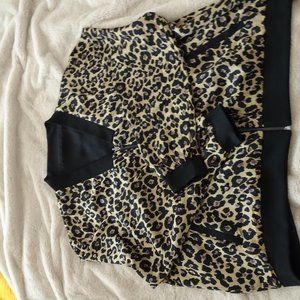 Stella & Dot - The Reversible Bomber Leopard